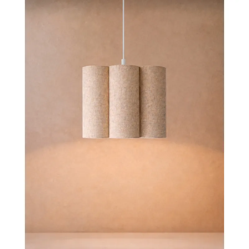 Lámpara de techo de poliéster en color beige de 35cm - Inicio