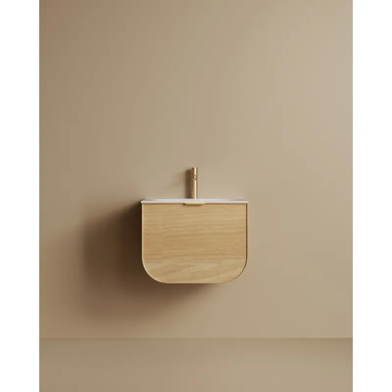 Mueble de baño de madera contrachapada en tono natural de 59cm - Inicio