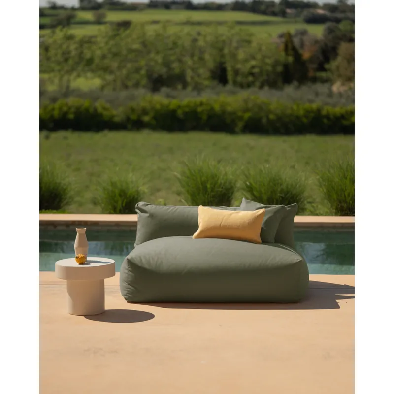 Módulo de 2 plazas de exterior de olefina en color verde de 140x90cm - Inicio