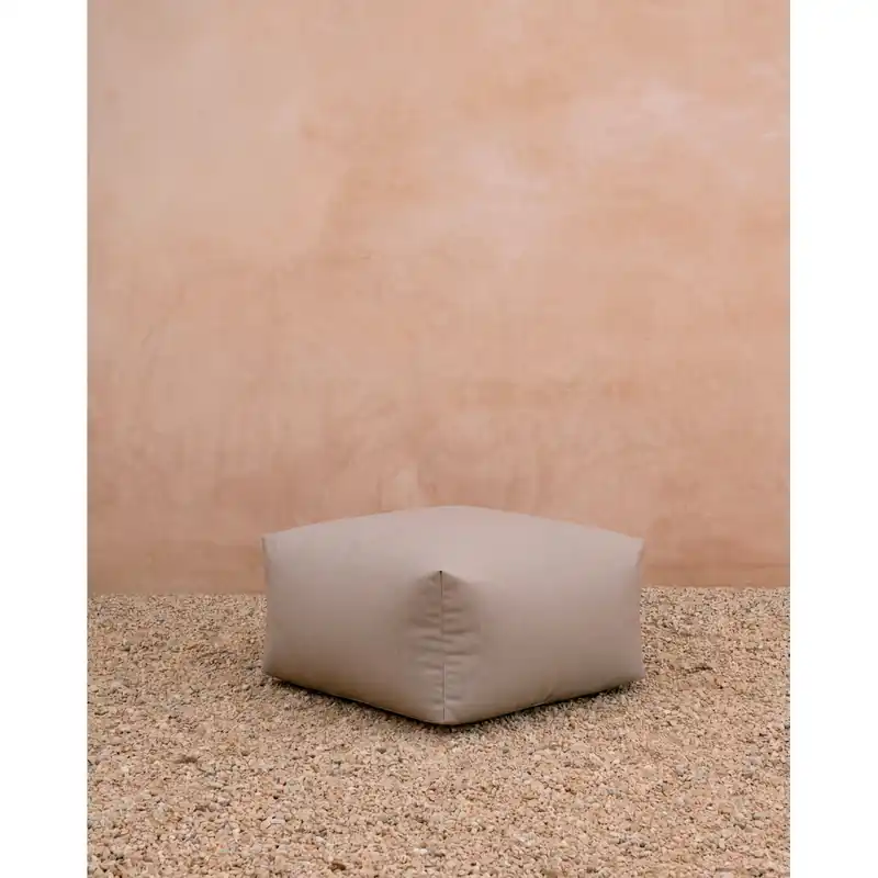 Módulo asiento de exterior de olefina en color marrón claro de 70x70cm - Inicio