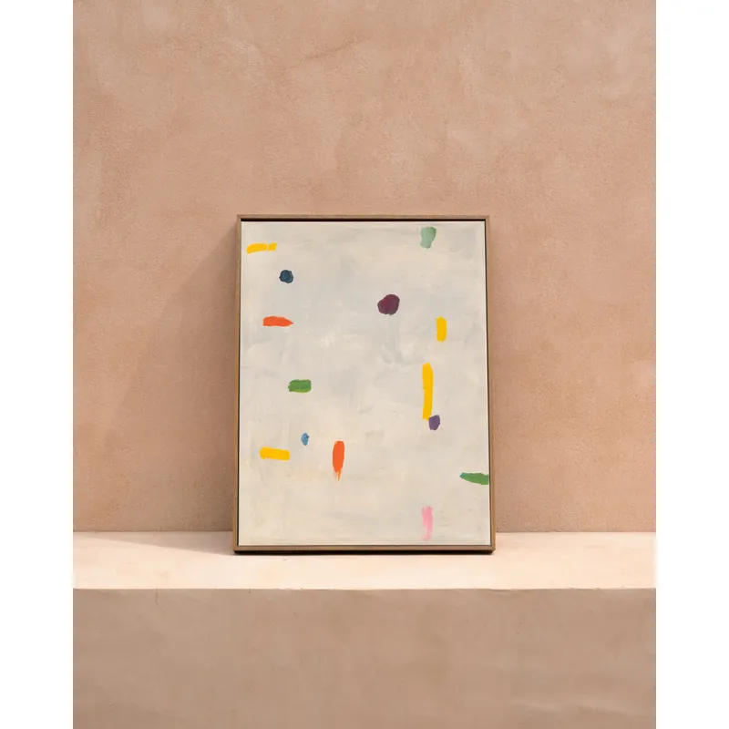 Cuadro gris decorativo sobre algodón con bastidor de madera pintado artesanalmente con pintura al óleo de 80x60cm - Inicio