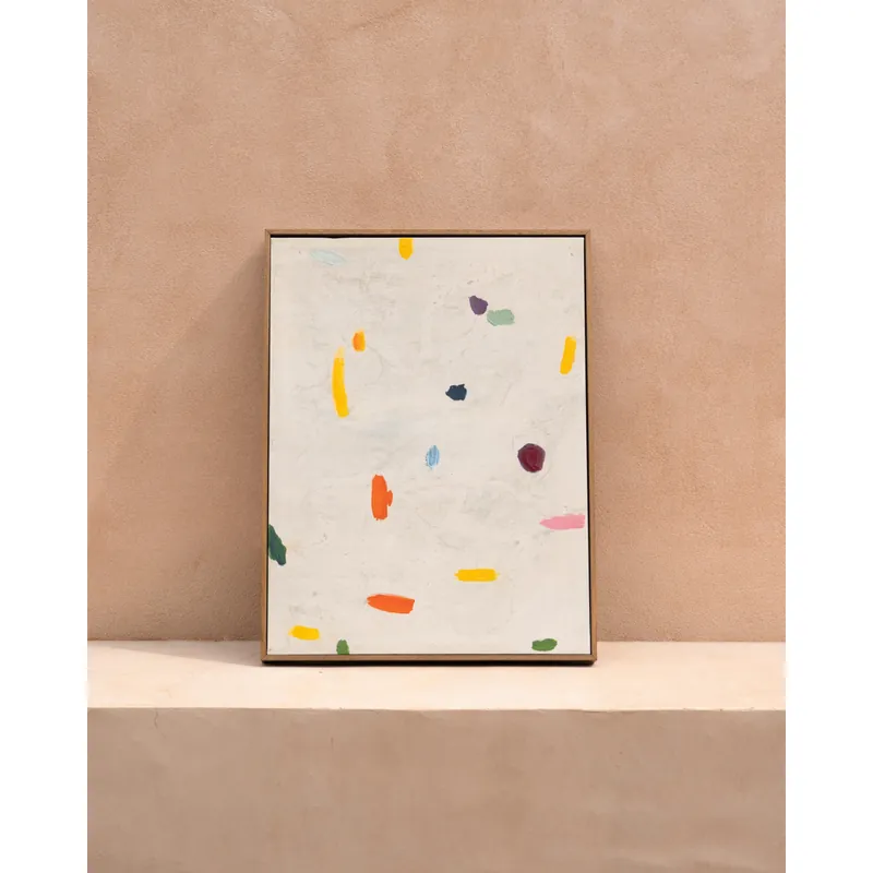 Cuadro gris decorativo sobre algodón con bastidor de madera pintado artesanalmente con pintura al óleo de 80x60cm - Inicio