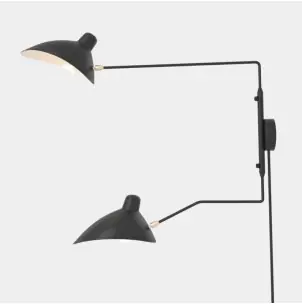 Lámpara Molle 2 Brazos Negro Inspiración, Aplique de Pared - Vackart