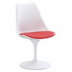 Silla Tulip Cojín Rojo, Inspiración Saarinen - Vackart