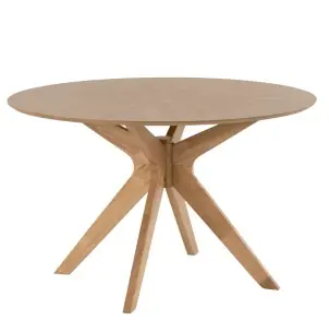 Mesa NORDAK Ø120 cm de Comedor, Roble - Vackart