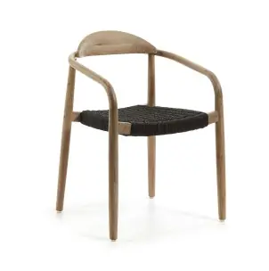 Silla NINA, Acacia Natural / Cuerda Negra - Kave Home