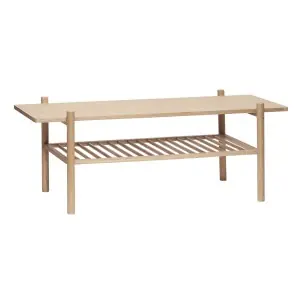 Mesa de centro HOTTEK con estante, roble - Hübsch