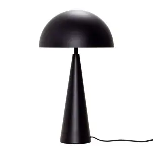 Lámpara de Mesa MUSH Ø35 cm, Negra- Hübsch
