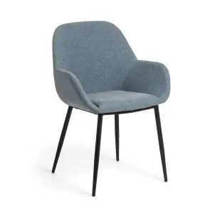 Silla KONNA, Textil Azul Claro - Kave Home