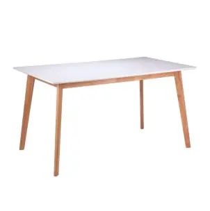 Mesa LIKA 140x80, madera blanco - Vackart