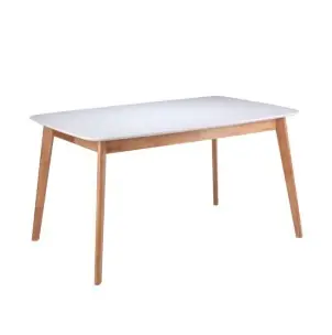 Mesa ext. LIKA 140(180)x90, madera blanco - Vackart