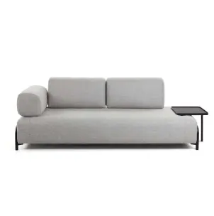 Sofá COMPO 3 Plazas, Beige con Bandeja Grande - Kave Home
