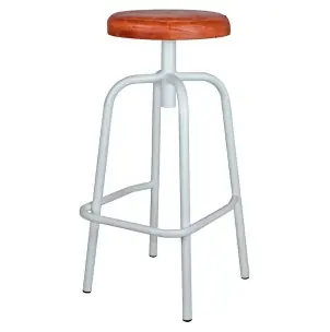 Taburete DONOVAN 79 cm, blanco - Vackart
