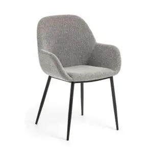 Silla KONNA, Textil Gris Claro - Kave Home