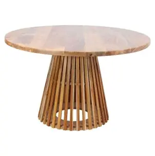 Mesa LEIRE Ø130 cm de Comedor, Pino Natural - Vackart
