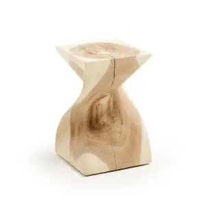 Mesa Auxiliar HAKON 30x30 cm, Madera Natural - Kave Home