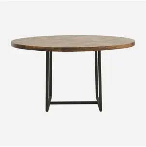 Mesa KANT de Comedor Ø140 cm, Madera Natural / Metal - House Doctor
