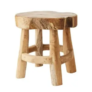 Taburete ARVID Ø30 cm, Madera Natural - Affari