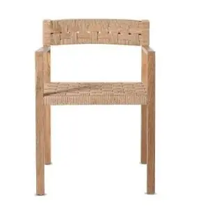 Silla CORA, Teca Reciclada Natural / Cuerda - Dareels