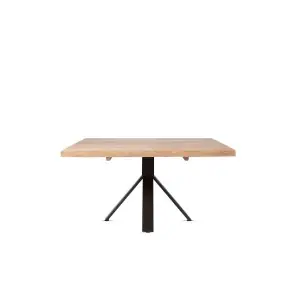 Mesa JATI SQUARE 140 de Comedor, Teca Reciclada / Hierro - Dareels