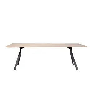 Mesa MAJESTI 240x100 de Comedor, Teca Reciclada / Hierro - Dareels