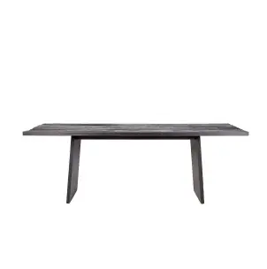 Mesa EROSI BLACK 220x90 de Comedor, Teca Reciclada - Dareels