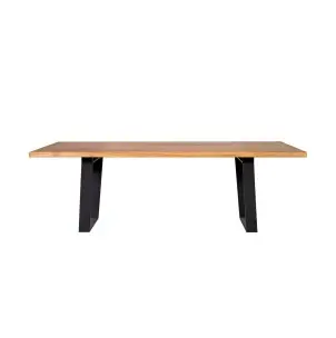Mesa KNOT 230x100 de Comedor, Teca Reciclada / Hierro - Dareels