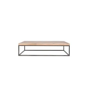Mesa de Centro TWO 140x80, Teca Reciclada / Hierro - Dareels