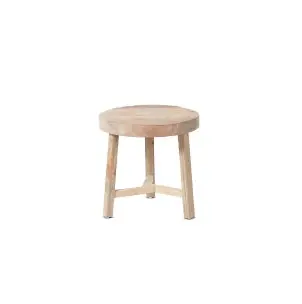 Mesa Auxiliar KYRO Ø40 cm, Teca Reciclada - Dareels