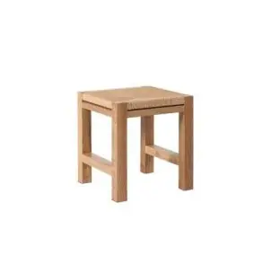 Taburete CORA, Teca Reciclada Natural / Cuerda - Dareels