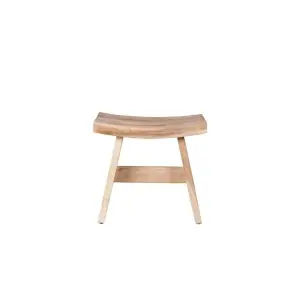 Taburete U, Teca Reciclada / Natural - Dareels