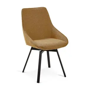 Silla Giratoria JENNA, Mostaza - Kave Home