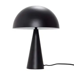 Lámpara de Mesa MUSH 33 cm, Negra - Hübsch