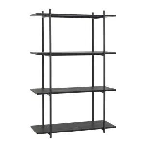 Estantería NORM 4 Estantes, Madera Negra - Hübsch