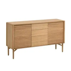 Aparador Lenon 152 x 86 cm de madera maciza y chapa de roble - Kave Home