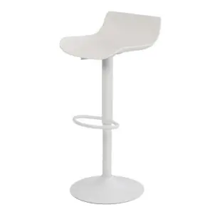 Taburete Alto ANVED 95 cm, Metal / Plástico Blanco - Vackart