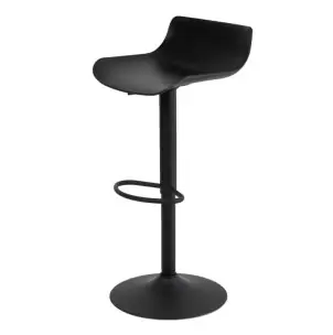 Taburete Alto ANVED 95 cm, Metal / Plástico Negro - Vackart