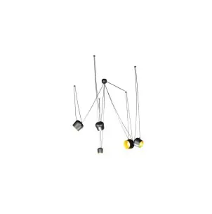 Lámpara de Techo RØDDER 5 Pantallas, Metal Negro - Vackart