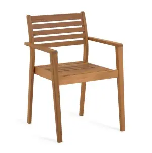 Silla de exterior Hanzel / madera maciza acacia - Kave Home