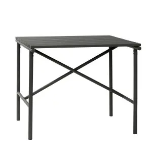 Mesa VILLA 90x90 cm de Comedor, Metal Negro - Hübsch
