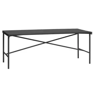 Mesa VILLA 191x92 cm de Comedor, Metal Negro - Hübsch