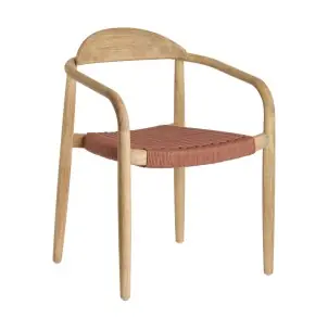 Silla NINA, Acacia Natural / Cuerda Terracota - Kave Home