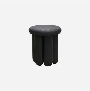 Mesita de Noche PHANT Ø38 cm, Madera Negra - House Doctor