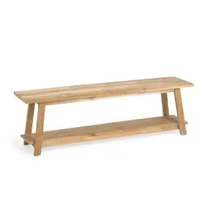 Banco SAFARA madera maciza teca reciclada 150 cm - Kave Home