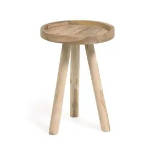 Mesa auxiliar GLENDA Ø 35 cm madera maciza teca - Kave Home