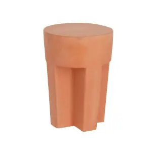 Mesa auxiliar VILENA Ø 33 cm terracota - Kave Home