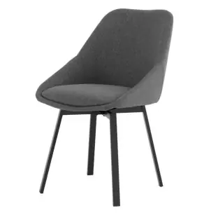 Silla Giratoria ORLOVA, Textil Gris Oscuro / Metal - Vackart
