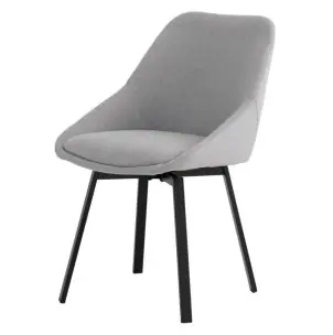 Silla Giratoria ORLOVA, Textil Gris Claro / Metal - Vackart