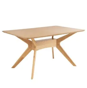 Mesa KULPT 140x90 cm de Comedor, Madera Roble - Vackart