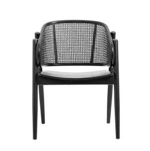Sillón WICKY, Madera / Ratán Negro - Nordal
